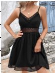 Cami babydoll dress with lace trim