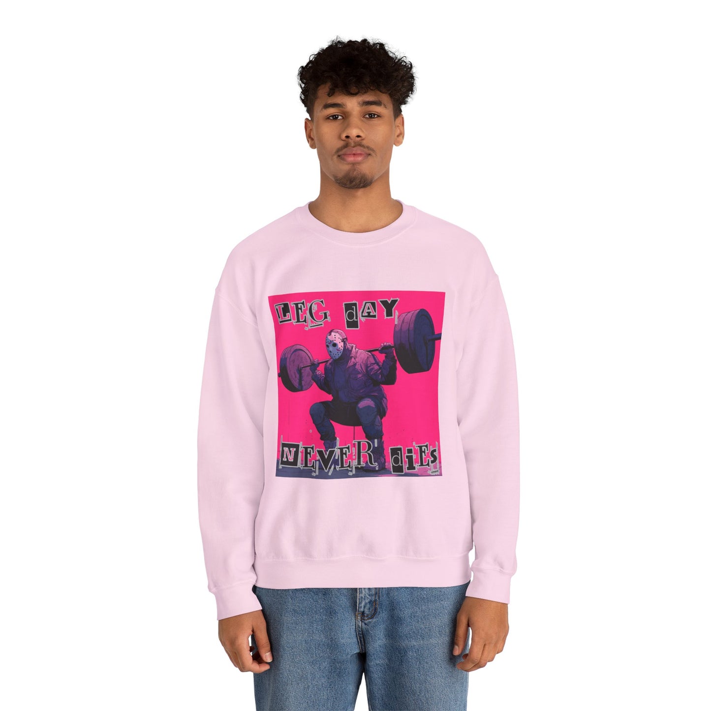 Leg Day Never Dies Sweatshirt | Unisex Heavy Blend™ Crewneck | Motivational Gym Apparel, Fitness Gift, Workout Clothing, Home Gym Style