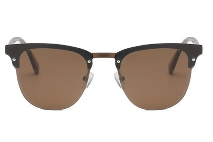 Classic Half Frame Round Fashion Sunglasses