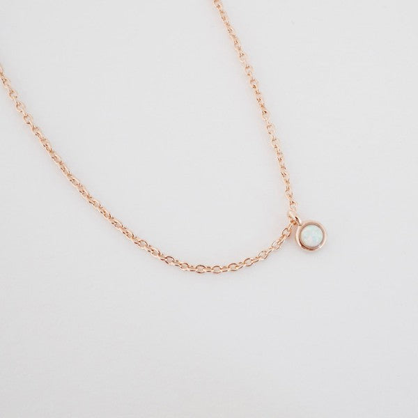 Opal Bezel Set Necklace