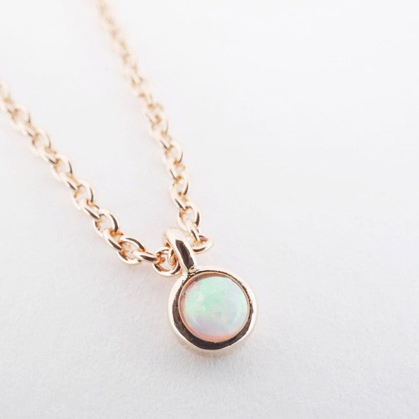 Opal Bezel Set Necklace