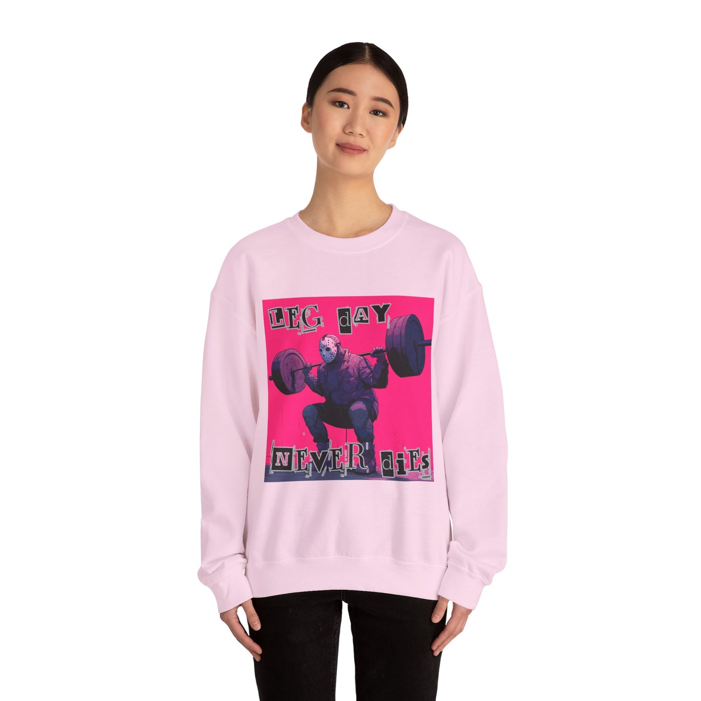 Leg Day Never Dies Sweatshirt | Unisex Heavy Blend™ Crewneck | Motivational Gym Apparel, Fitness Gift, Workout Clothing, Home Gym Style