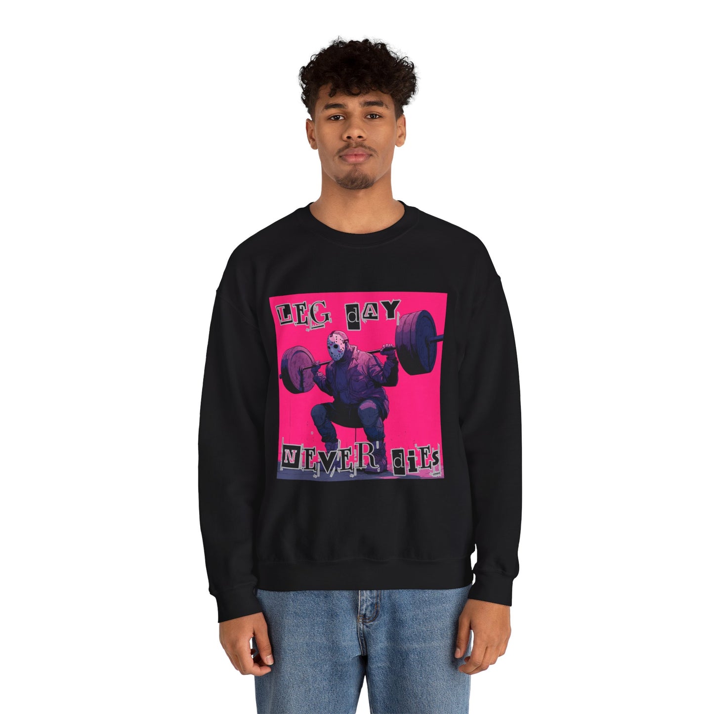 Leg Day Never Dies Sweatshirt | Unisex Heavy Blend™ Crewneck | Motivational Gym Apparel, Fitness Gift, Workout Clothing, Home Gym Style