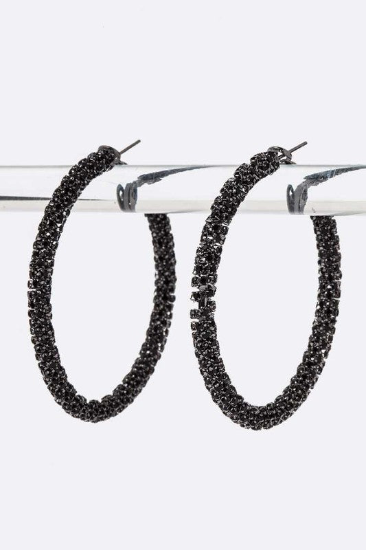 50 MM Iconic Rhinestone Hoops