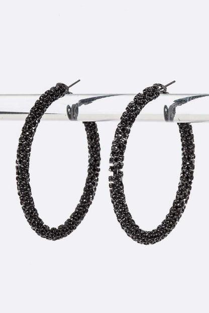 50 MM Iconic Rhinestone Hoops