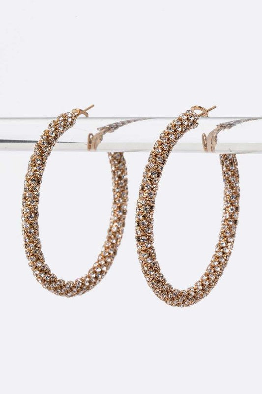 50 MM Iconic Rhinestone Hoops