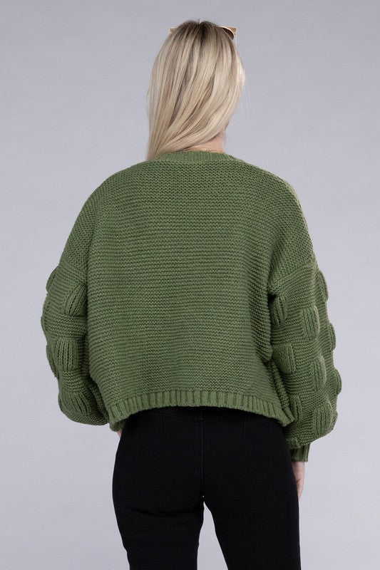 Open Front Drop Shoulder Cardigan