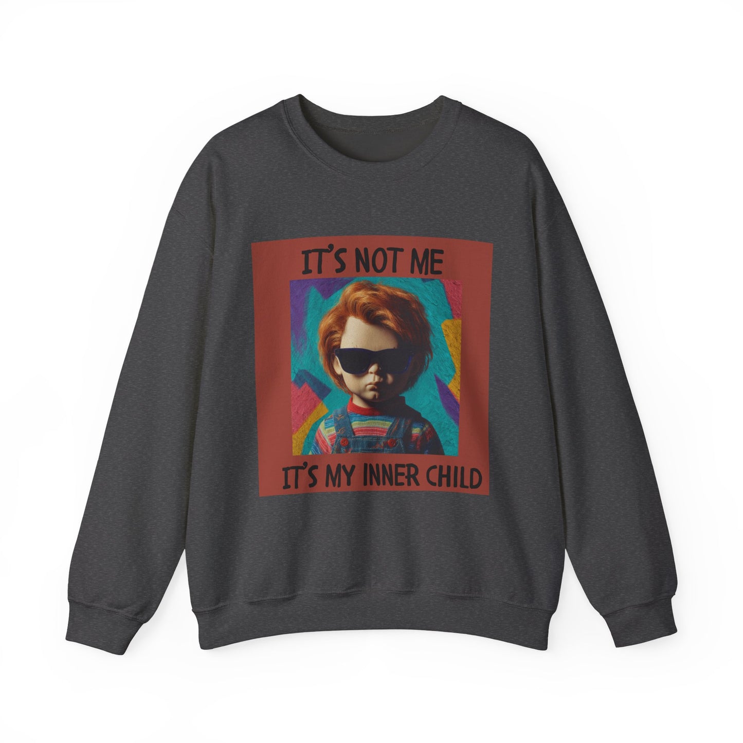 Chucky Inner Child Sweatshirt, Unisex Sweatshirt, Graphic Crewneck, Horror Aesthetic, Gift for Halloween, Cozy Casual Wear