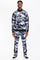 MENS FULL CAMO WITH STRIPE JACKET and PANT SET