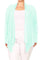 Plus size Open front draped Long sleeves cardigan