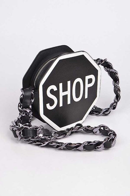 STOP Sign Chunky Chain Swing Bag