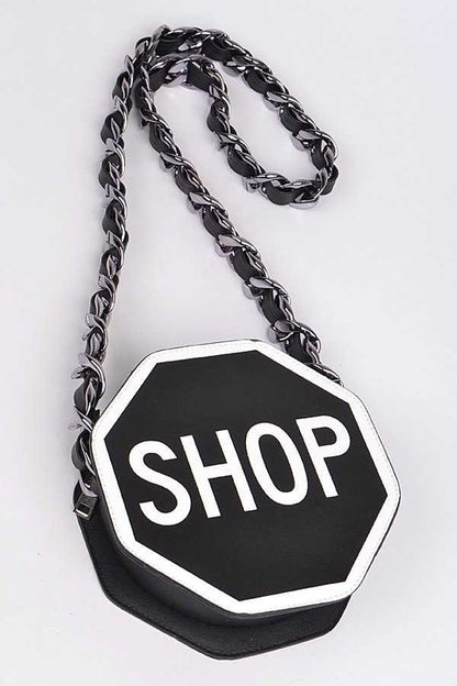 STOP Sign Chunky Chain Swing Bag