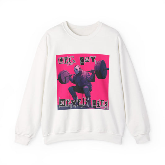 Leg Day Never Dies Sweatshirt | Unisex Heavy Blend™ Crewneck | Motivational Gym Apparel, Fitness Gift, Workout Clothing, Home Gym Style