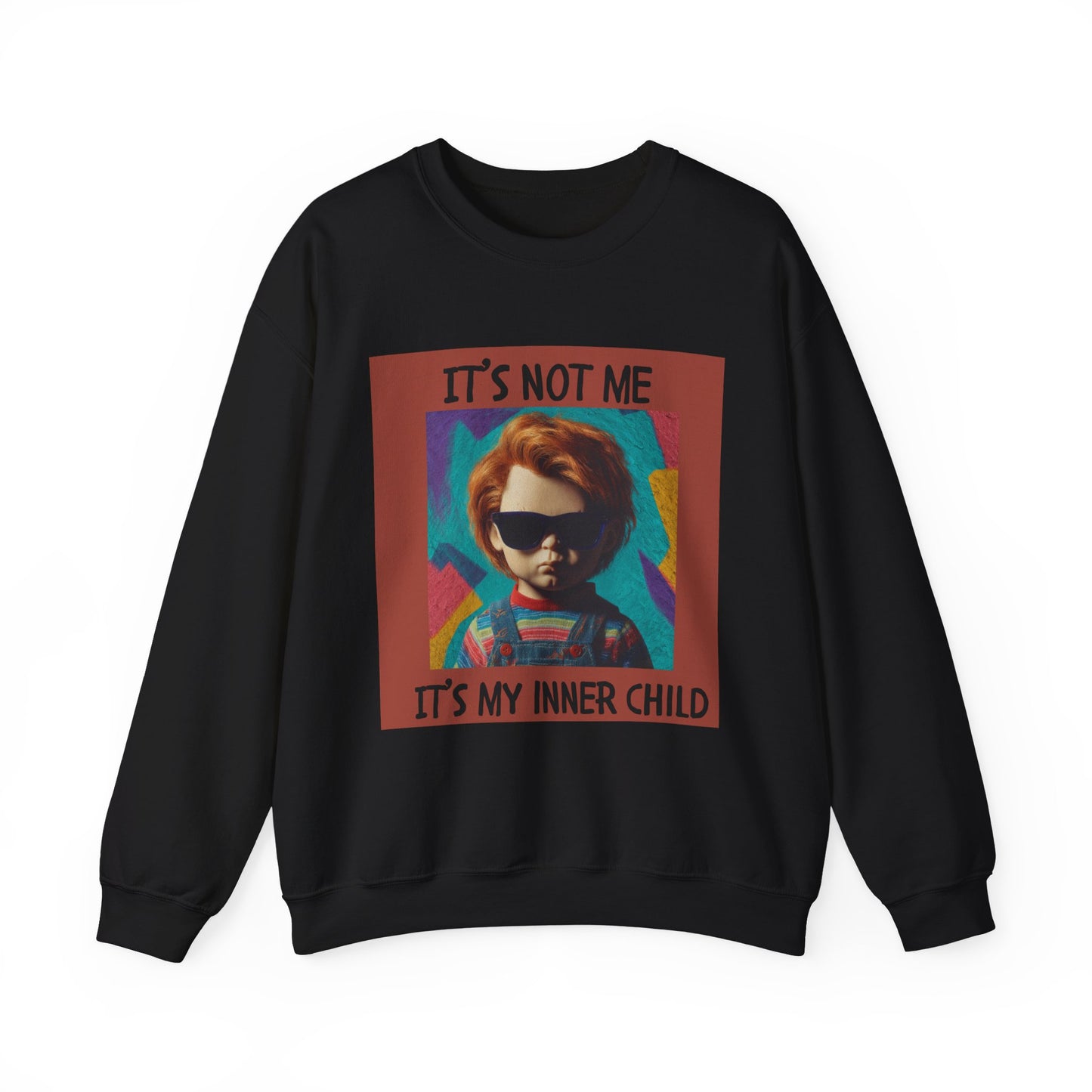 Chucky Inner Child Sweatshirt, Unisex Sweatshirt, Graphic Crewneck, Horror Aesthetic, Gift for Halloween, Cozy Casual Wear