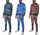 MENS PRINT FULL ZIP TRACK SUIT SET