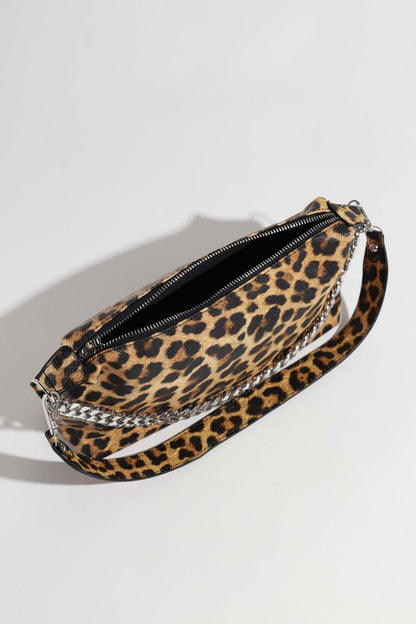 LEOPARD SADDLE SHOULDER BAG