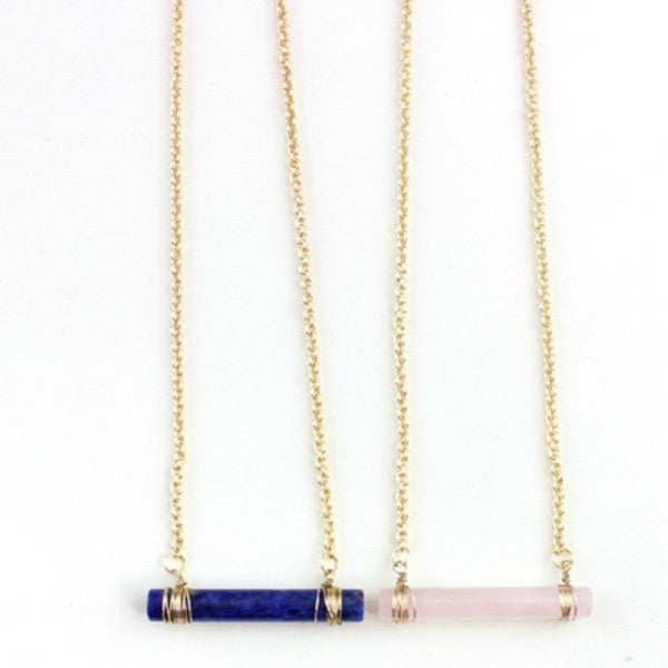 Quartz Cylinder Necklace