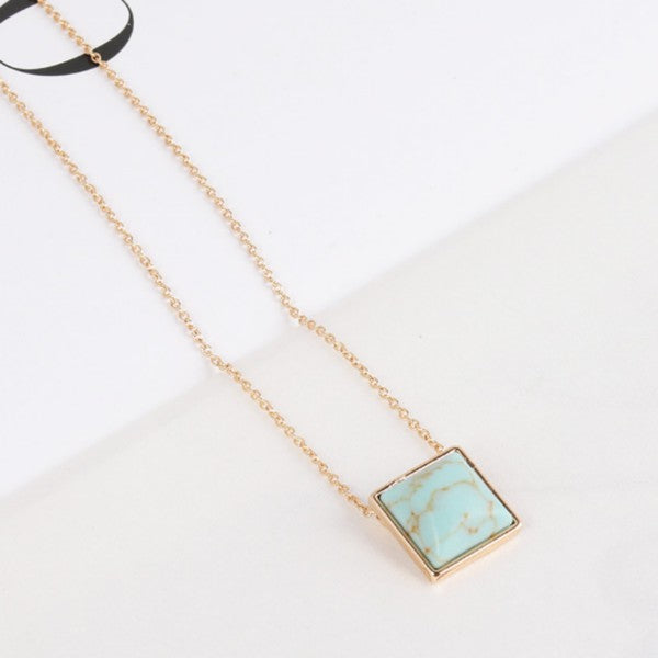 Square Drop Necklace