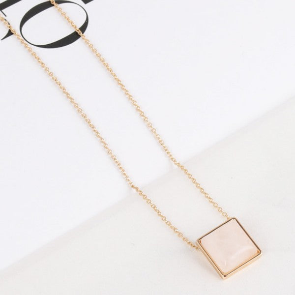 Square Drop Necklace