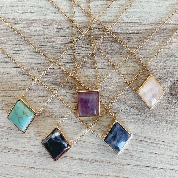 Square Drop Necklace