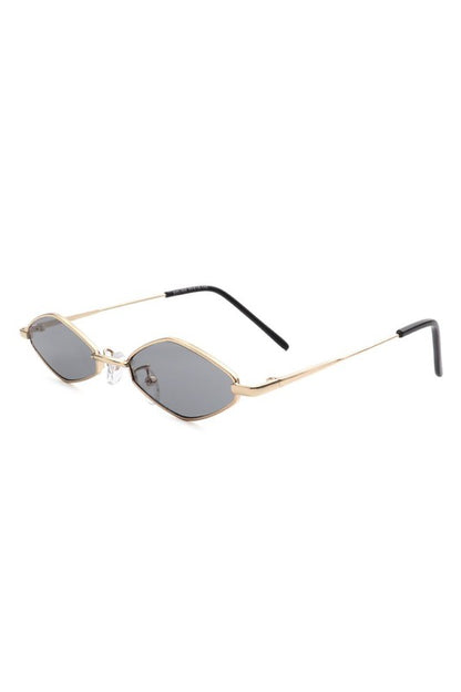 Slim Narrow Diamond Hexagonal Fashion Sunglasses