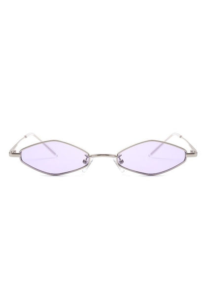 Slim Narrow Diamond Hexagonal Fashion Sunglasses