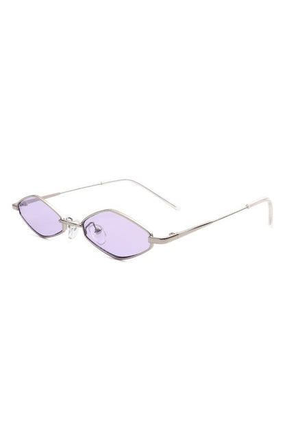 Slim Narrow Diamond Hexagonal Fashion Sunglasses