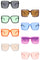 Oversize Square Large Cut-Out Fashion Sunglasses