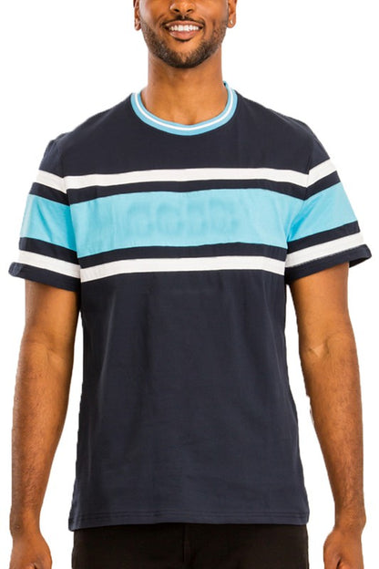 COTTON THREE STRIPE TSHIRT