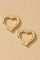 Heart shape hinged huggie hoop earrings