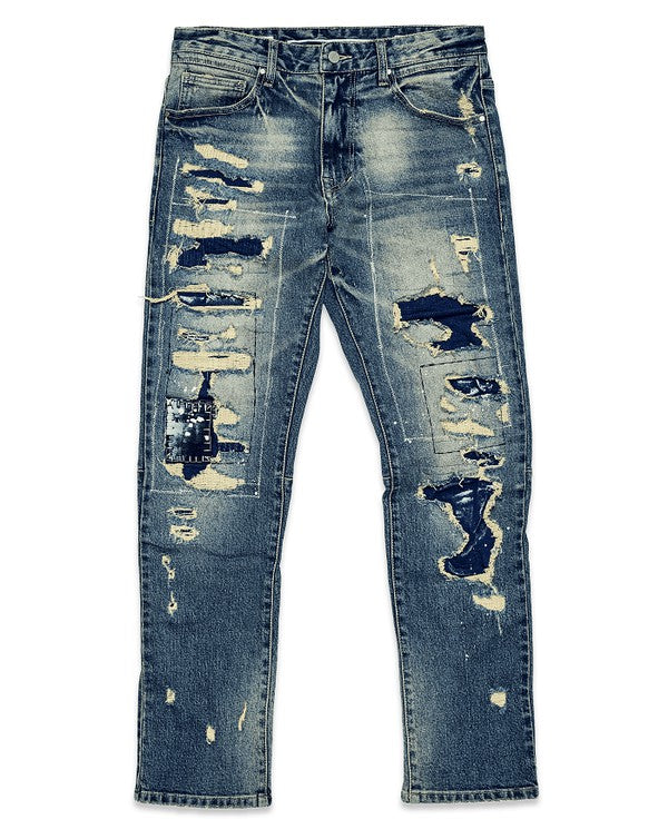 BORO REPAIR STRAIGHT DENIM