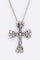Engraved Cross Stainless Steel Pendant Necklace