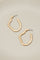 Irregular shape metal hoop earrings