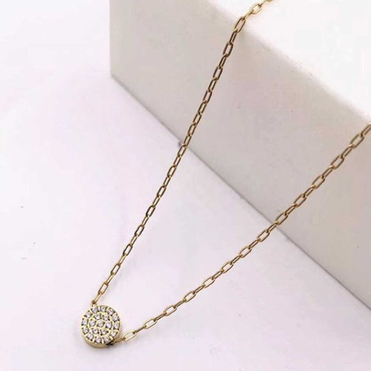 Stainless Steel Gold Sun Necklace