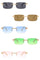 Rimless Rectangle Retro Tinted Fashion Sunglasses