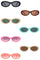 Oval Retro Narrow Small 90s Round Sunglasses