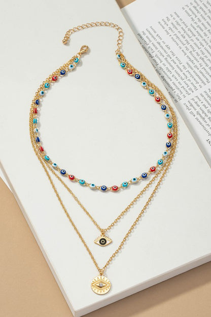 Evil Eye Necklace Set