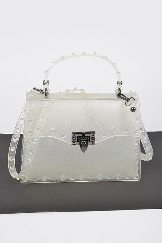 Matte Finish Studded Convertible Jelly Bag