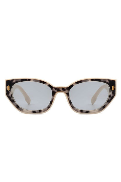 Geometric Retro Round Narrow Cat Eye Sunglasses