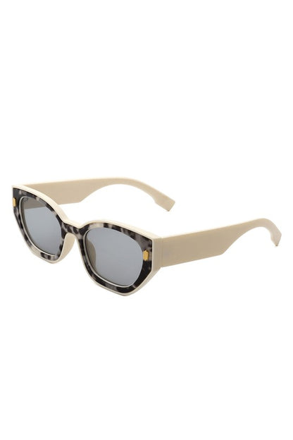 Geometric Retro Round Narrow Cat Eye Sunglasses