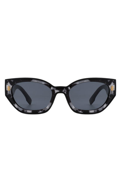 Geometric Retro Round Narrow Cat Eye Sunglasses