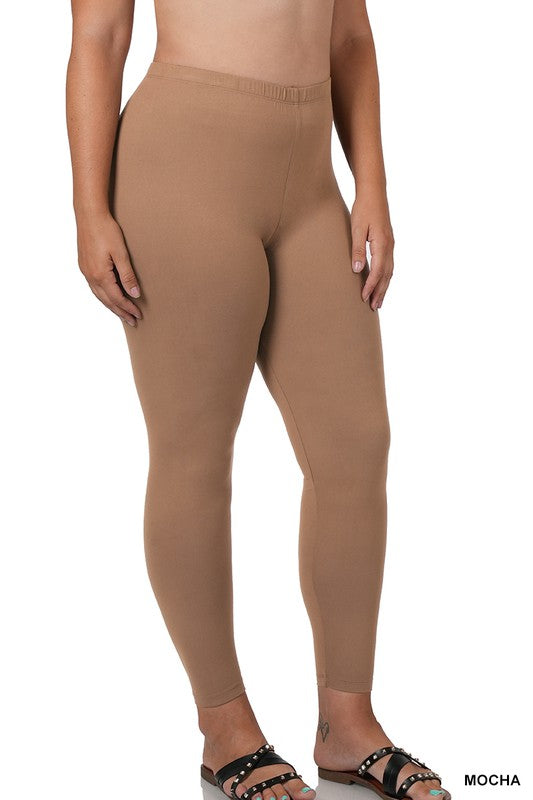 Plus Brushed DTY Microfiber Full-Length Leggings