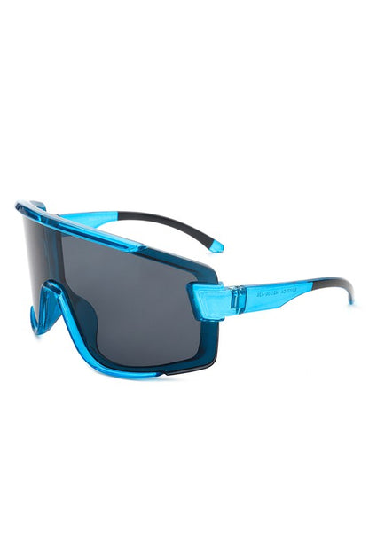 Oversize Sporty Square Chunky Shield Sunglasses