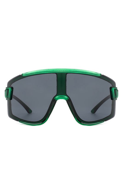 Oversize Sporty Square Chunky Shield Sunglasses