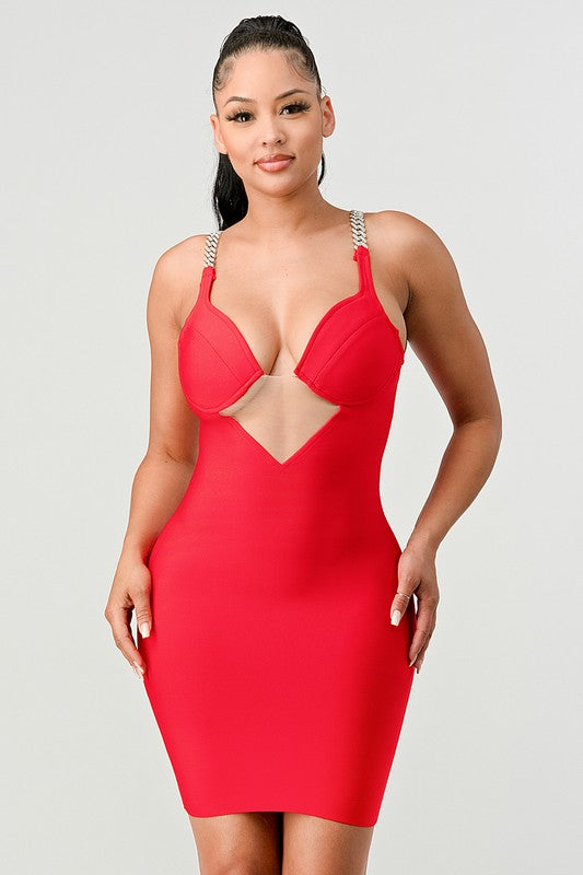 Linked Up Bandage Dress