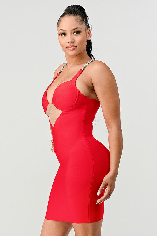 Linked Up Bandage Dress