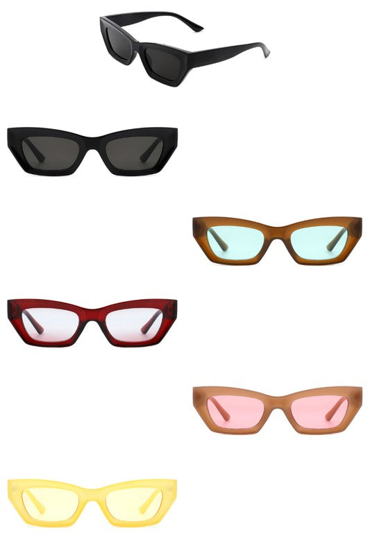 Rectangle Slim Retro Narrow Fashion Sunglasses