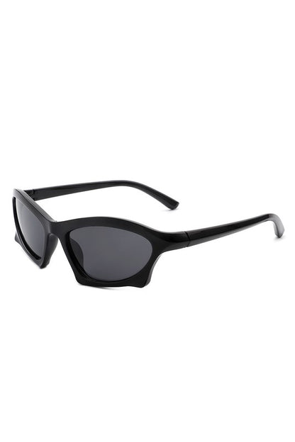 Rectangle Sport Geometric Wrap Around Sunglasses