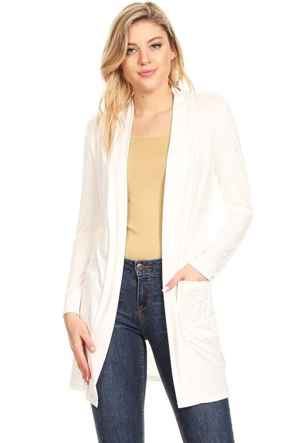 Knee length duster cardigan