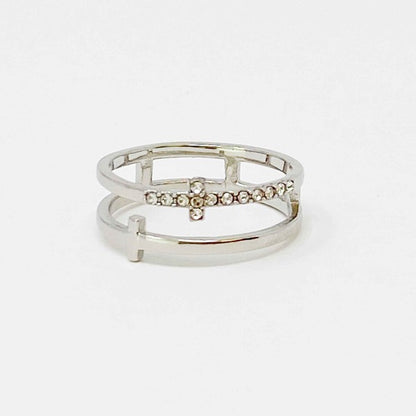 Forever Double Cross Ring